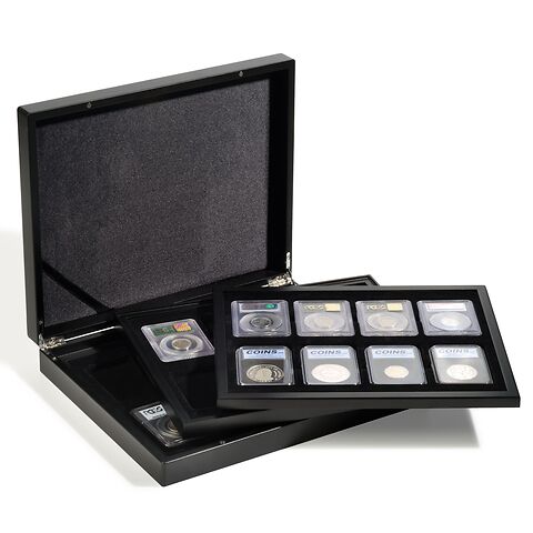 Volterra Trio De Luxe Display Coin Case For Certified Coin Slabs At