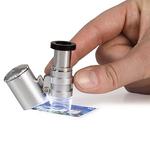 LS344 - Lighthouse 20X-40X Power Lighted Pocket Microscope - Mystic Stamp  Company