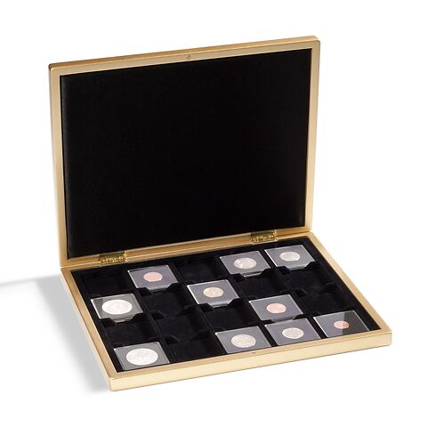 Presentation Case PIANO For 20 QUADRUM Coin Capsules, Gold-metallic At ...