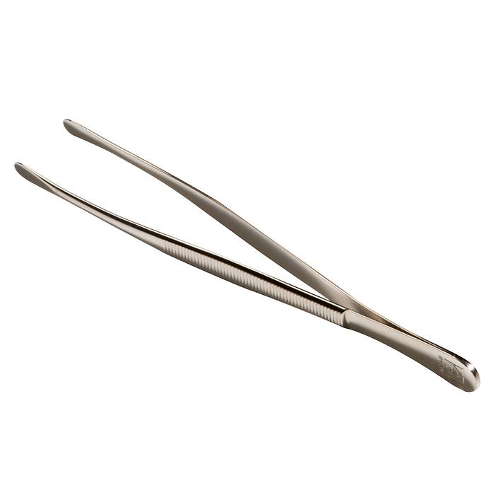 Tongs deluxe, 12 cm, design: straight, wide round