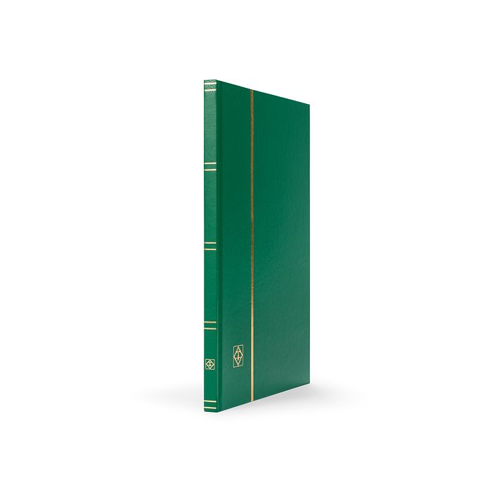 BASIC A4  Stockbook, 16 black pages, hard cover, green