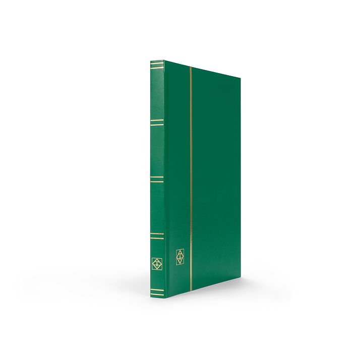 BASIC A4  Stockbook, 32 black pages, hard cover, green