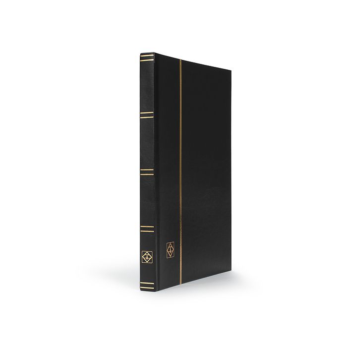 BASIC A4  Stockbook, 32 black pages, hard cover, black