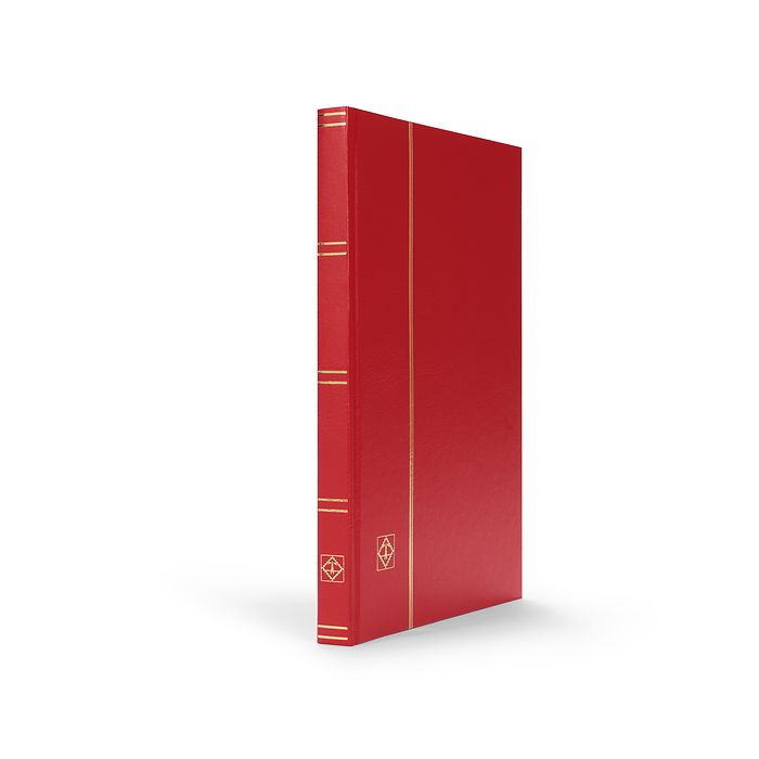 BASIC A4 Stockbook, 32 white pages, non-padded cover, red