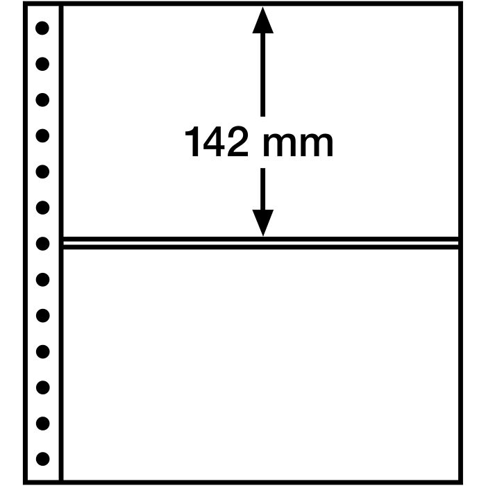 Lighthouse R-sheets, 2-way division, clear, pack of 5