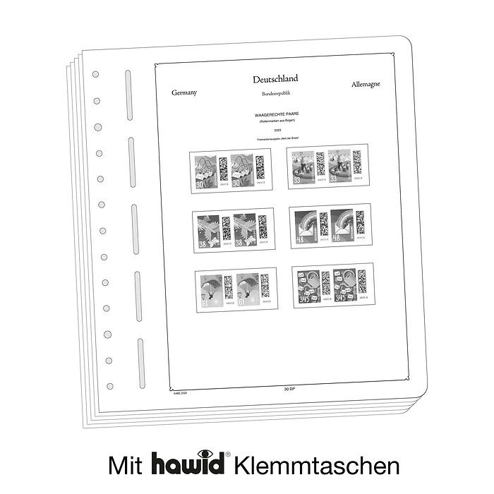 KABE OF Supplement Federal Republic of Germany horizontal pairs (definitve stamps) 2023