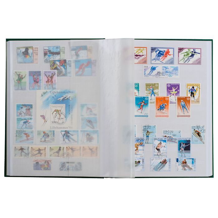 BASIC Stockbooks - hard cover, white pages, glassine strips and interleaves