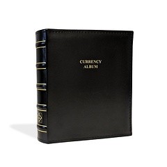 Currency album in classic design for graded banknotes